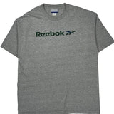 Reebok T-Shirt - Large Grey Cotton Blend