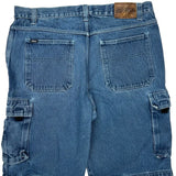 Wrangler Cargo Denim Shorts - 38W 10L Blue Cotton