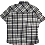 Wrangler Checked Short Sleeve Shirt - Large Black & White Cotton