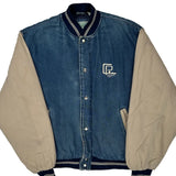 Canyon Guide Varsity Jacket - Large Beige Denim