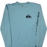 Quiksilver Long Sleeve T-Shirt - Large Blue Cotton