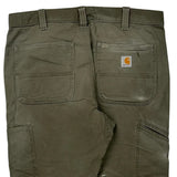 Carhartt Double Knee Cargo Pants - 36W 29L Green Cotton