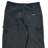 Dakota Grizzly Double Knee Carpenter Trousers - 30W 34L Black Cotton