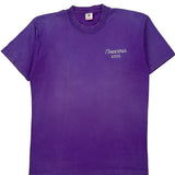 Fruit Of The Loom Single Stitch T-Shirt - Large Purple Cotton