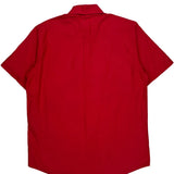 Vintage Lacoste Short Sleeve Shirt - Medium Red Cotton
