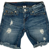 True Religion Denim Shorts - 24W UK 2 Blue Denim