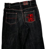 Evolution Wide Leg Jeans - 30W 28L Dark Wash Cotton