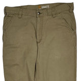 Carhartt Carpenter Trousers - 36W 34L Beige Cotton