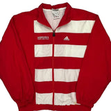 Nebraska Track And Field Adidas Striped Track Jacket - 2XL Red Cotton Blend