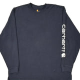 Carhartt Long Sleeve T-Shirt - 2XL Navy Cotton