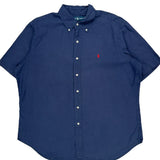 Ralph Lauren Short Sleeve Shirt - XL Blue Linen