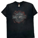 Edmonton, Alberta, Canada Harley Davidson Graphic T-Shirt - Large Black Cotton