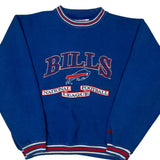 Buffalo Bills Logo Athletics Football Sweatshirt - Large Blue Cotton Blend