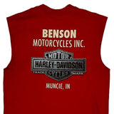 Benson Motorcycles Inc. Harley Davidson Graphic T-Shirt - Large Red Cotton