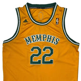 Memphis Adidas 2011 #22 Rudy Gay Jersey - XL Yellow Polyester