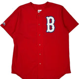 Baseball Majestic Jersey - Large Red Polyester