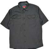 Wrangler Short Sleeve Shirt - Medium Gray Cotton Blend