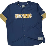 Brewers Majestic Mlb Jersey - 2XL Gold Polyester