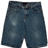 Unbranded Contrast Stitch Denim Shorts - 36W 12L Blue Cotton