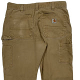 Carhartt Carpenter Trousers - 32W 30L Beige Cotton