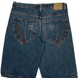 Unbranded Contrast Stitch Denim Shorts - 36W 12L Blue Cotton