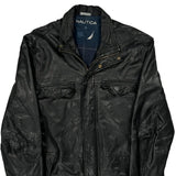 Nautica Leather Jacket - Medium Black Leather
