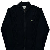 Lacoste Track Jacket - Medium Black Cotton