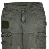Carhartt Double Knee Cargo Pants - 33W 28L Gray Cotton