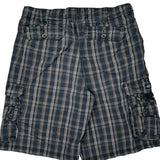 Lee Checked Cargo Shorts - 32W 10L Gray Cotton