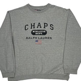 Chaps Ralph Lauren Sweatshirt - Large Gray Cotton Blend