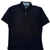 Tommy Hilfiger Polo Shirt - Large Black Cotton