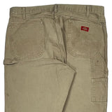 Dickies Carpenter Trousers - 38W 33L Beige Cotton