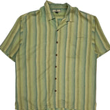 Tommy Bahama Striped Hawaiian Shirt - Large Yellow Silk