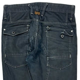 G-Star Double Knee Cargo Pants - 32W 31L Gray Cotton