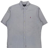 Ralph Lauren Short Sleeve Shirt - Large Purple Cotton