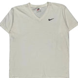 Nike T-Shirt - Large White Cotton