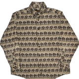 Woolrich Elk Moose Aop Patterned Shirt - Large Brown Cotton