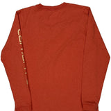 Carhartt Long Sleeve T-Shirt - Small Red Cotton