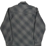 Nike Acg Checked Jacket - Large Gray Polyester