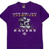Baltimore Ravens Fruit Of The Loom Nfl T-Shirt - Large Purple Cotton