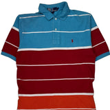 Polo By Ralph Lauren Striped Polo Shirt - Medium Multicoloured Cotton