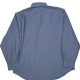 Regent Classic Fit Polo By Ralph Lauren Checked Shirt - XL Blue Cotton