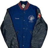 Livonia Travel Hockey Holloway Varsity Jacket - Small Gray Leather