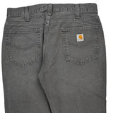 Carhartt Trousers - 34W 30L Grey Cotton