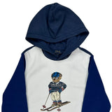 Age 14-16 Skiing Polo Bear Polo By Ralph Lauren Graphic Hoodie - Large Blue Cotton