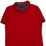 Tommy Hilfiger Polo Shirt - Large Red Cotton