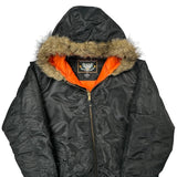 Flight Bare Fox Bomber Jacket - XL Black Polyester