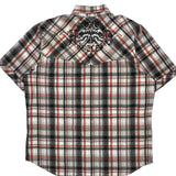 Harley Davidson Checked Short Sleeve Shirt - 4XL Multicoloured Cotton