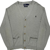 Polo By Ralph Lauren Cardigan - 2XL Gray Cotton