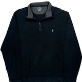 Polo By Ralph Lauren 1/4 Zip - Large Black Cotton